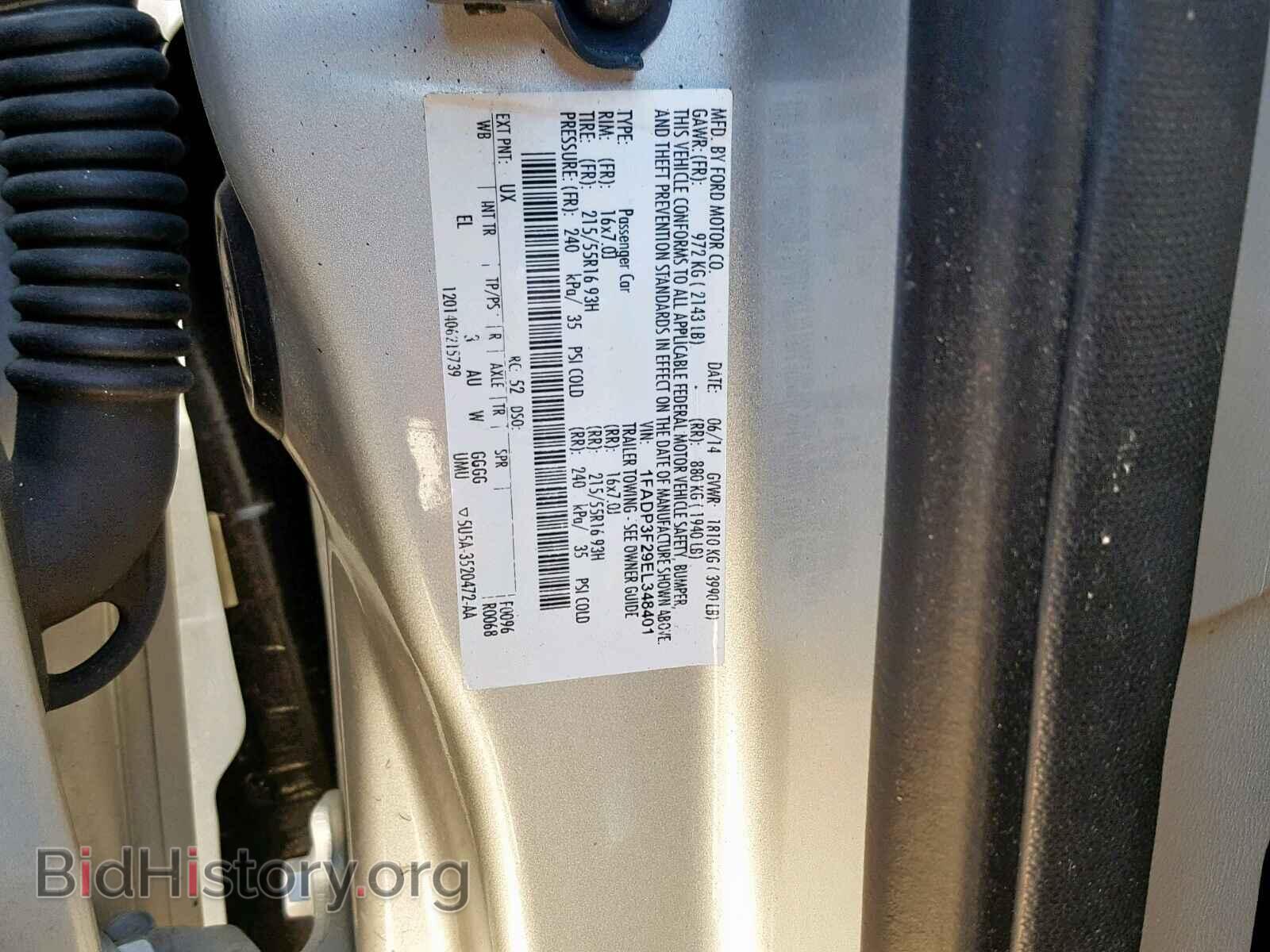 2014 FORD FOCUS SE - VIN: 1FADP3F29EL348401 - Фото 10