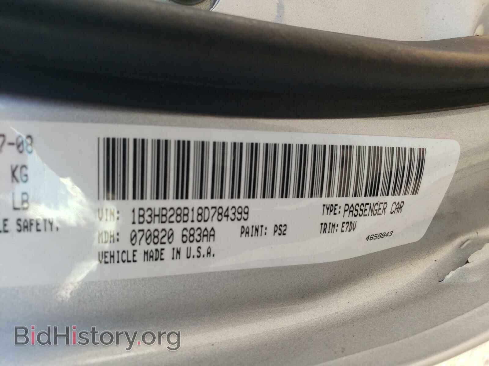 2008 DODGE CALIBER - VIN: 1B3HB28B18D784399 - Фото 10