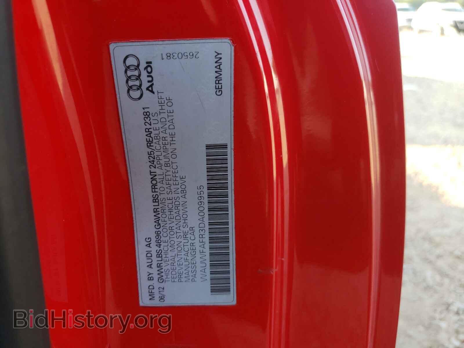 2013 AUDI A5 - VIN: WAUWFAFR3DA009955 - Фото 10