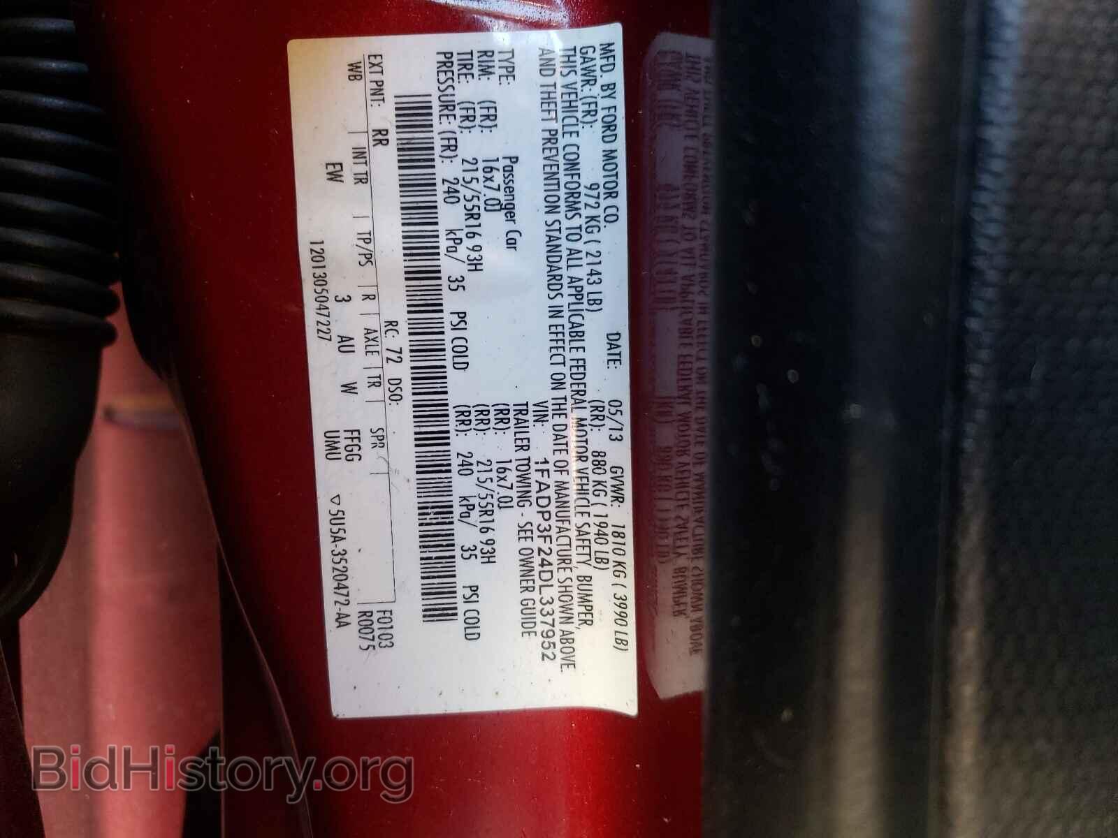 2013 FORD FOCUS - VIN: 1FADP3F24DL337952 - Photo 10