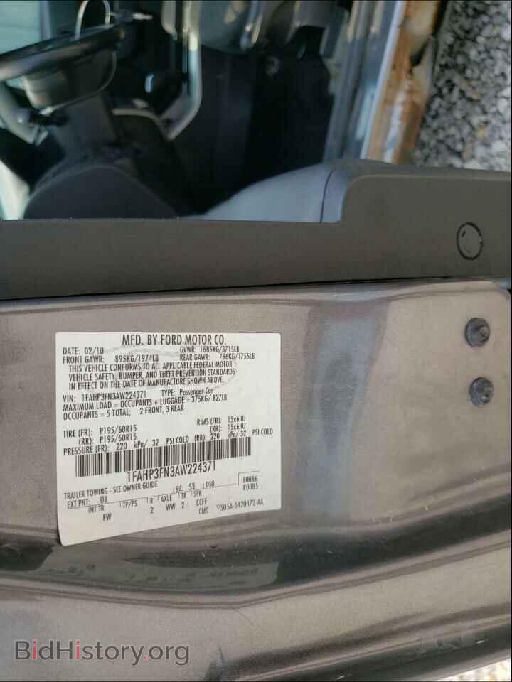 2010 FORD FOCUS - VIN: 1FAHP3FN3AW224371 - Фото 10