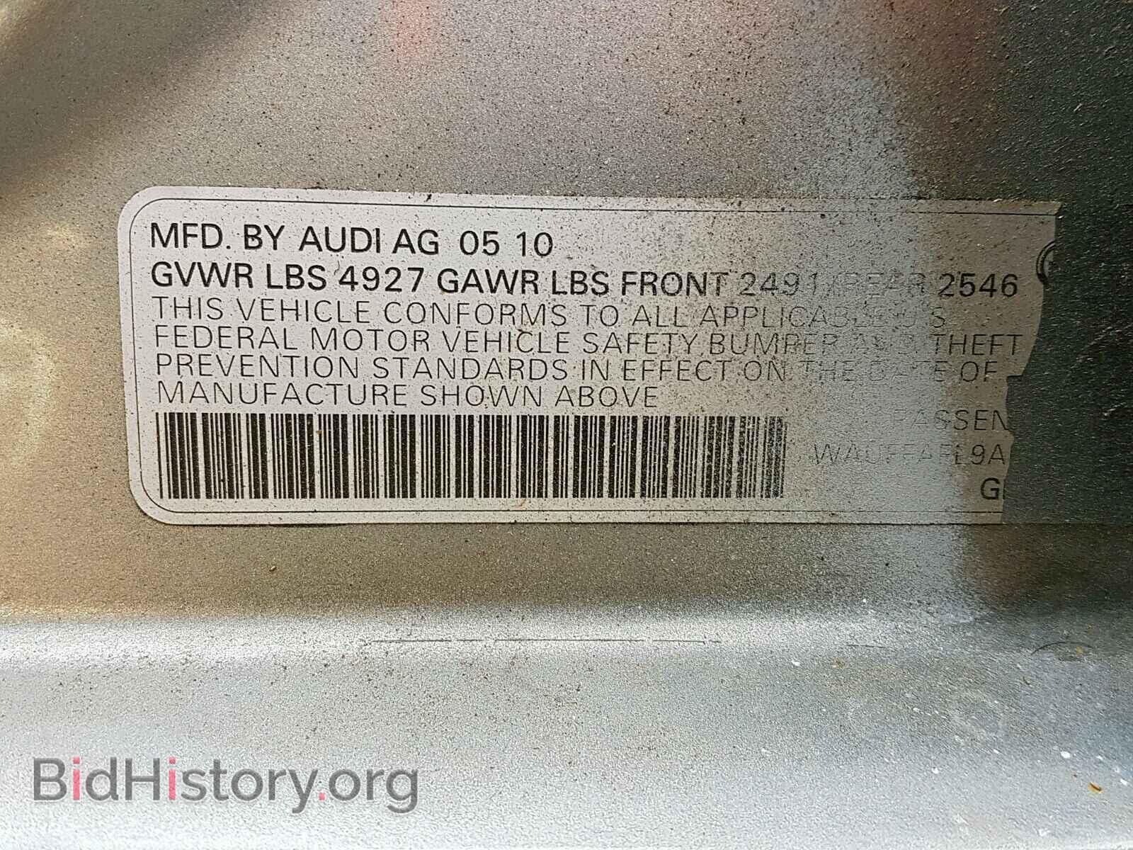 2010 AUDI A4 - VIN: WAUFFAFL9AN066676 - Фото 10