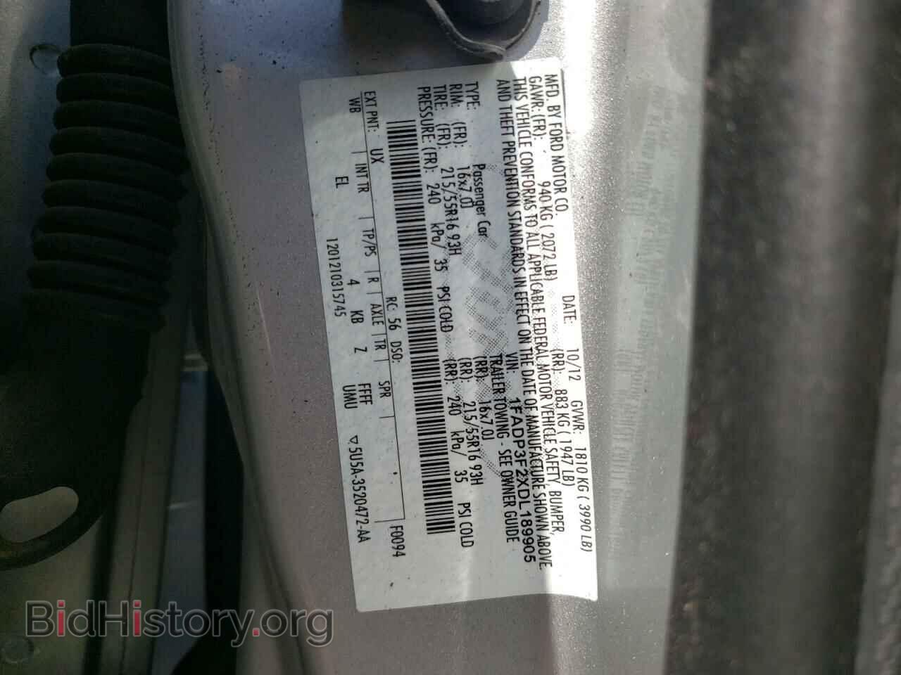 2013 FORD FOCUS - VIN: 1FADP3F2XDL189905 - Photo 10