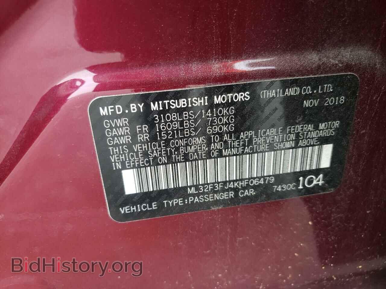 2019 MITSUBISHI MIRAGE - VIN: ML32F3FJ4KHF06479 - Фото 10