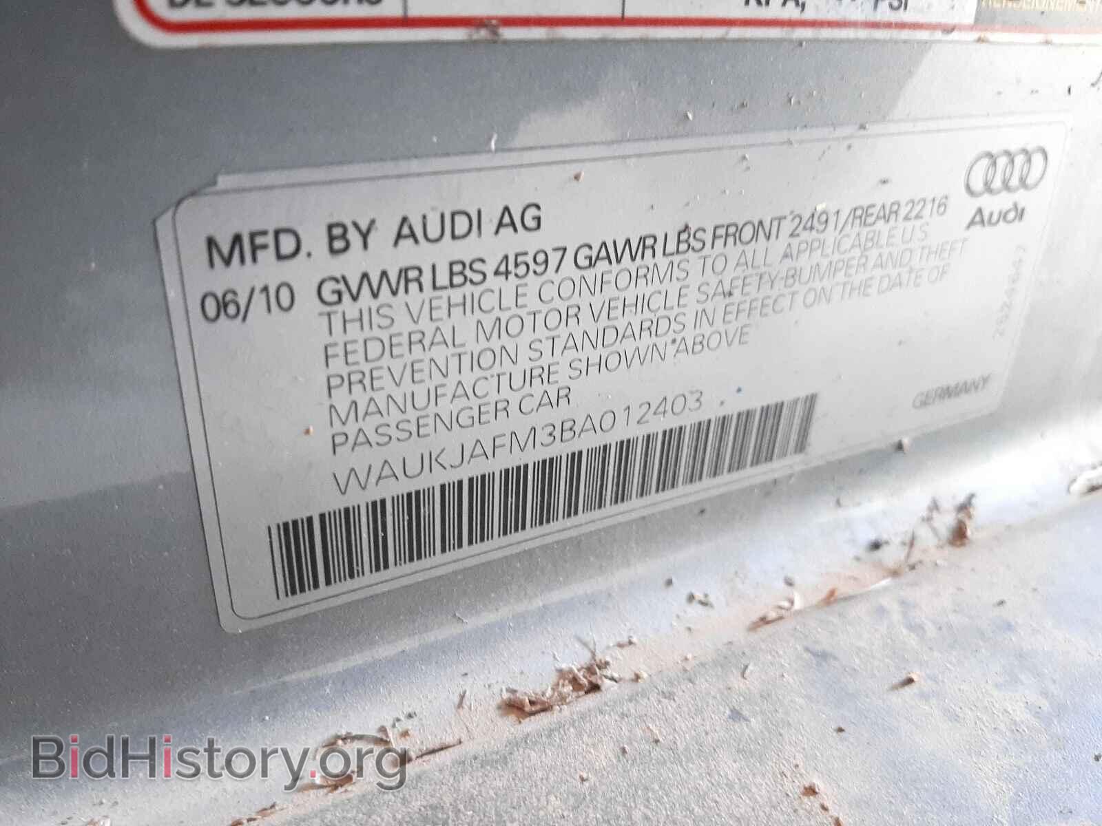2011 AUDI A3 - VIN: WAUKJAFM3BA012403 - Фото 10