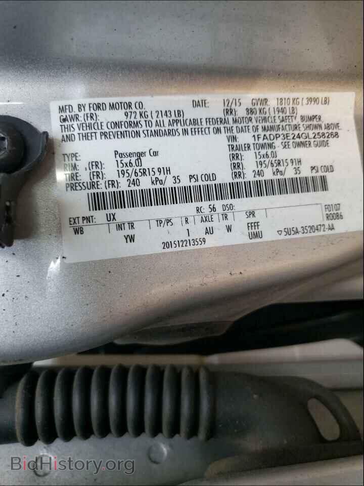 2016 FORD FOCUS - VIN: 1FADP3E24GL258268 - Photo 10