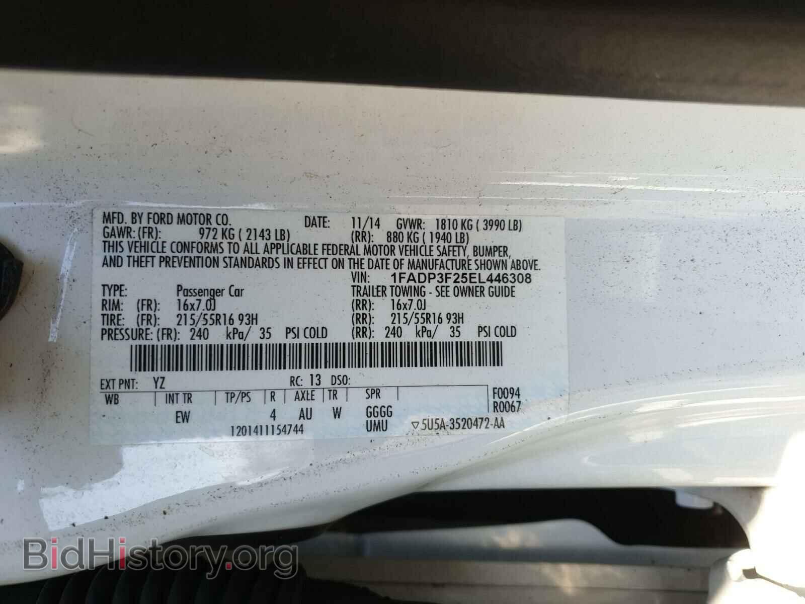 2014 FORD FOCUS - VIN: 1FADP3F25EL446308 - Photo 10