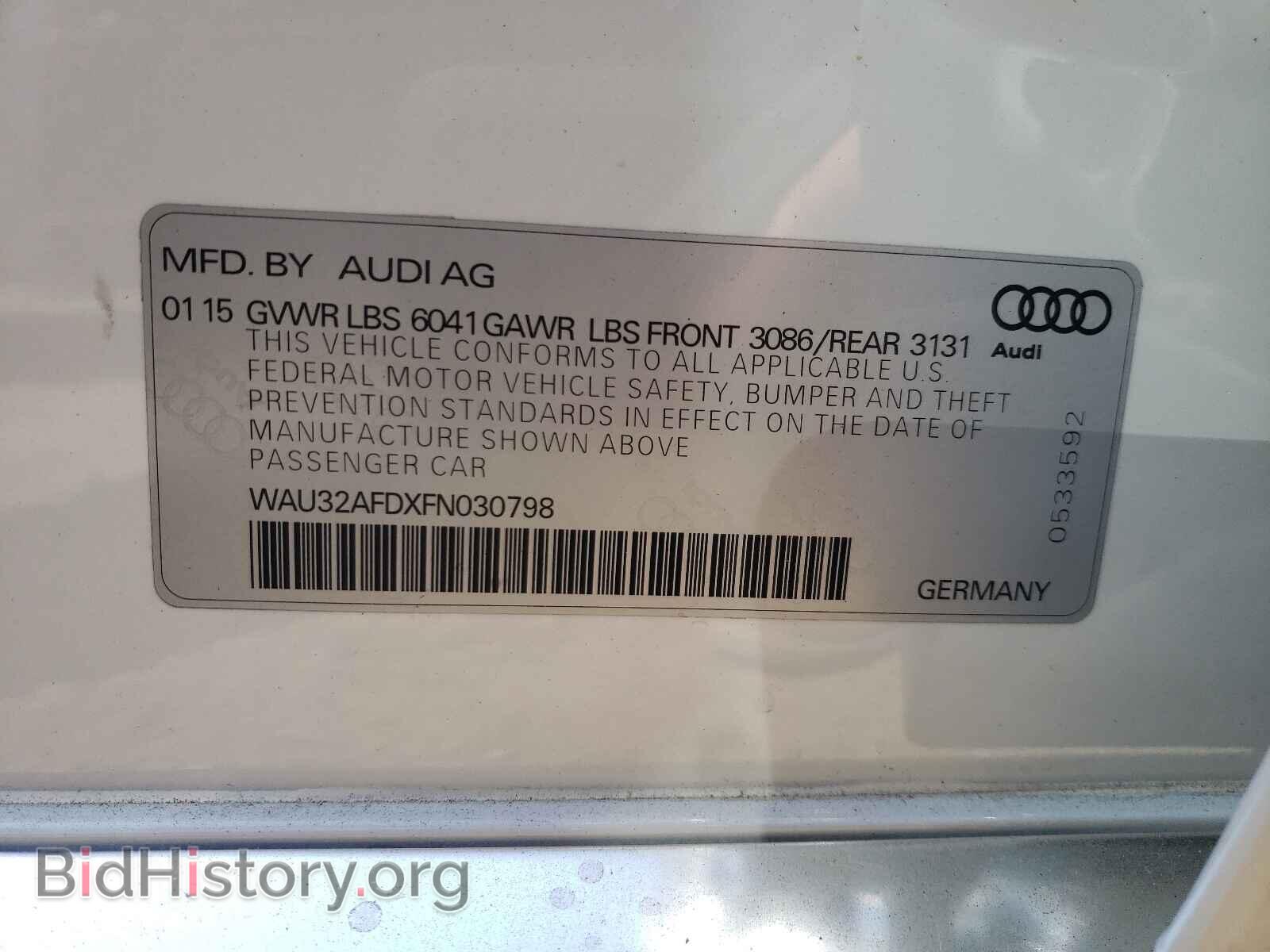 2015 AUDI A8 - VIN: WAU32AFDXFN030798 - Фото 10