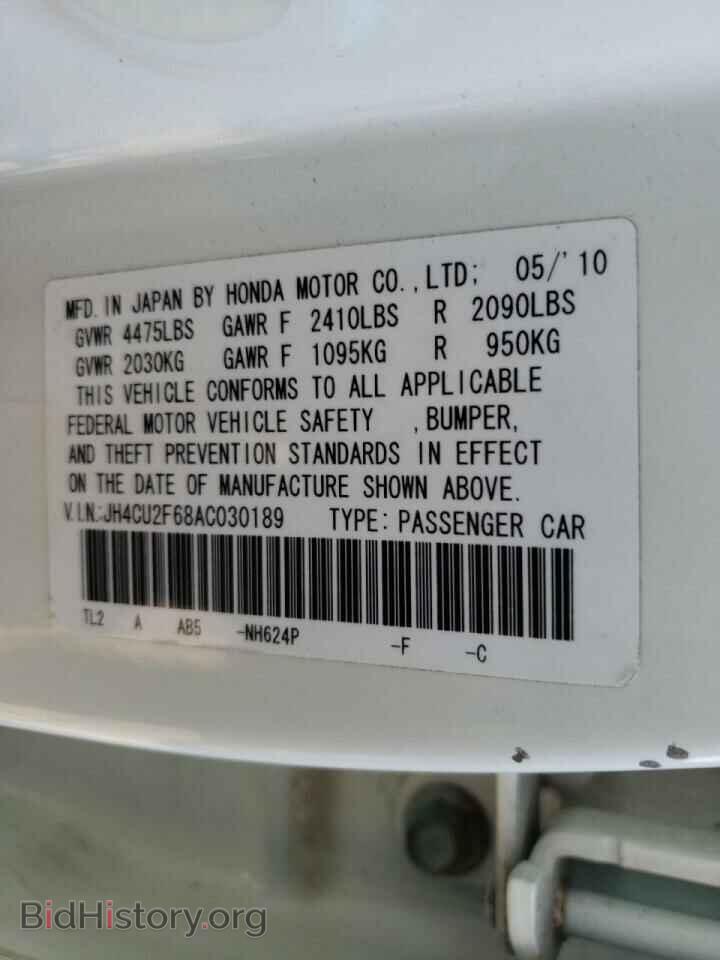2010 ACURA TSX - VIN: JH4CU2F68AC030189 - Фото 10