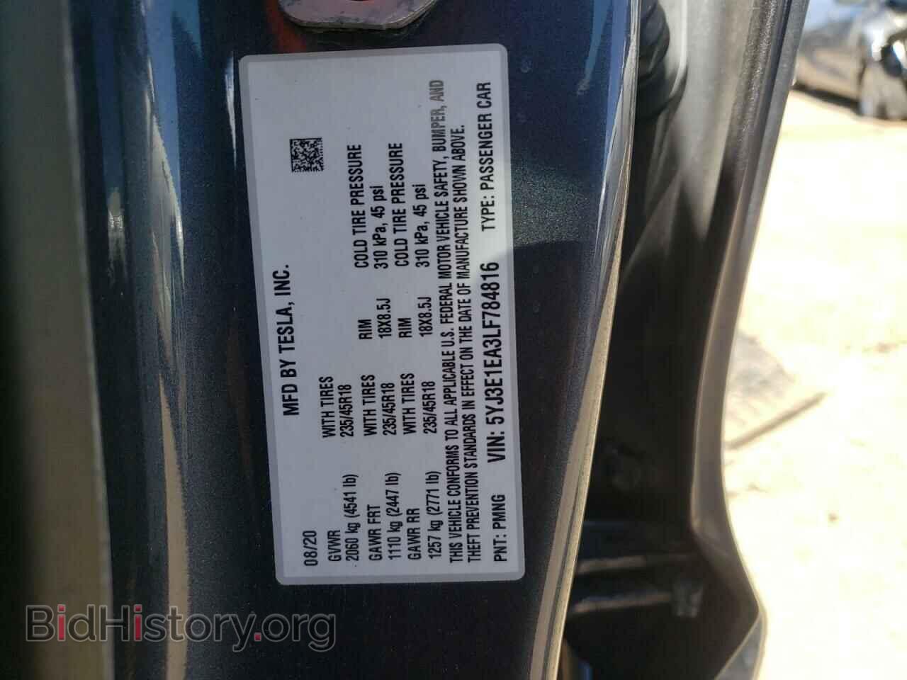 2020 TESLA MODEL 3 - VIN: 5YJ3E1EA3LF784816 - Фото 13