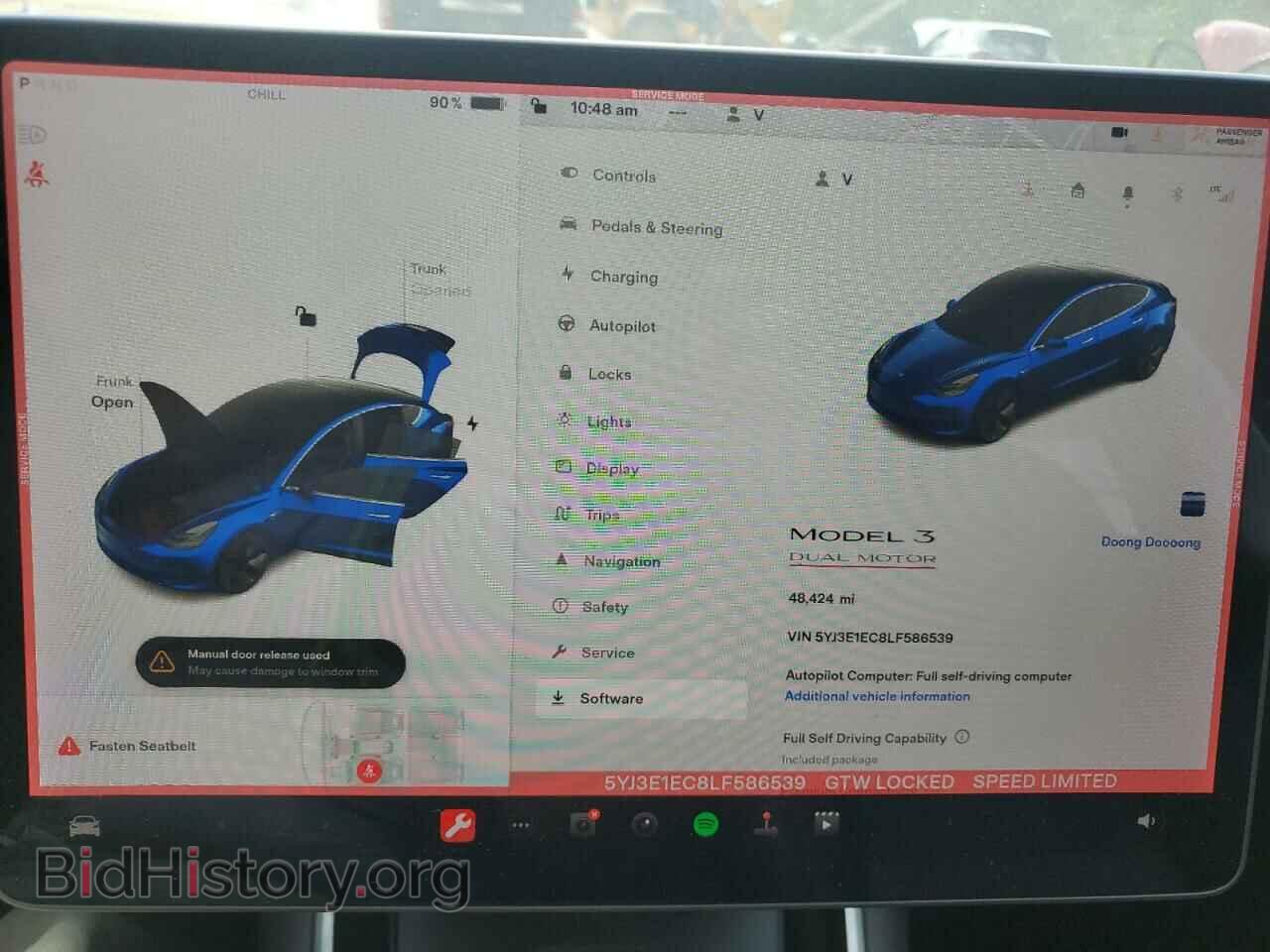 2020 TESLA MODEL 3 - VIN: 5YJ3E1EC8LF586539 - Фото 9