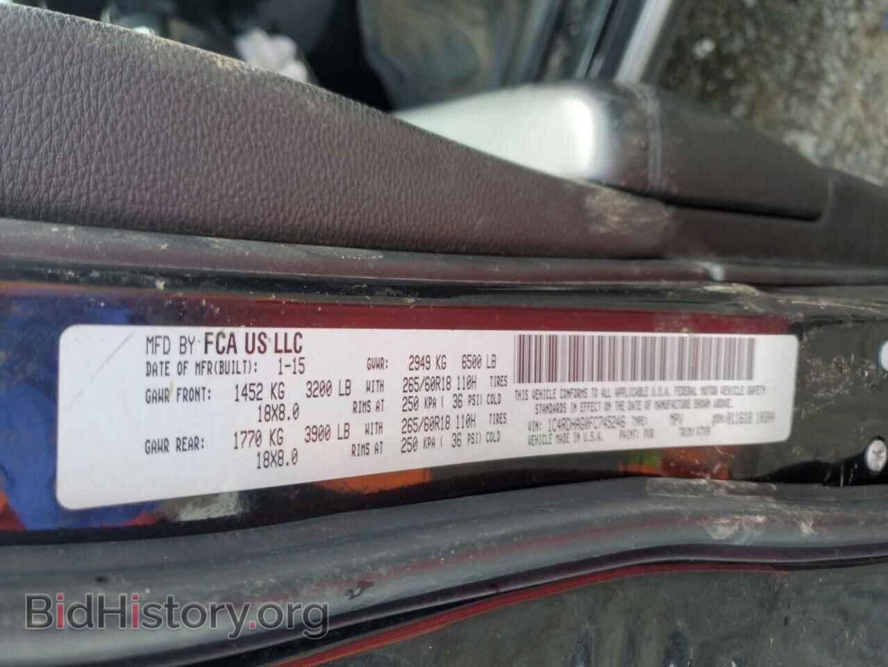 2015 DODGE DURANGO - VIN: 1C4RDHAG0FC745246 - Photo 13