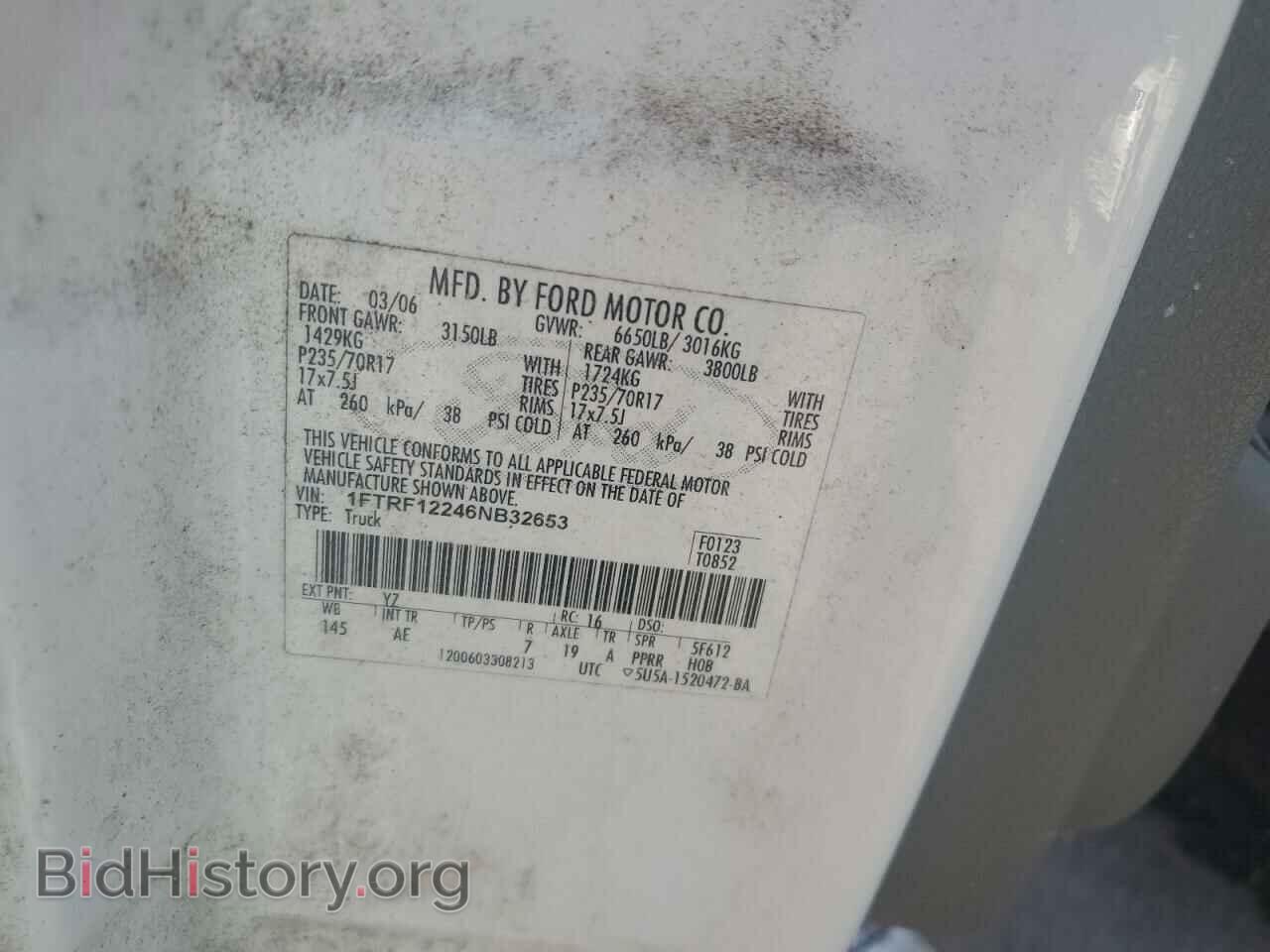 2006 FORD All Models - VIN: 1FTRF12246NB32653 - Photo 12