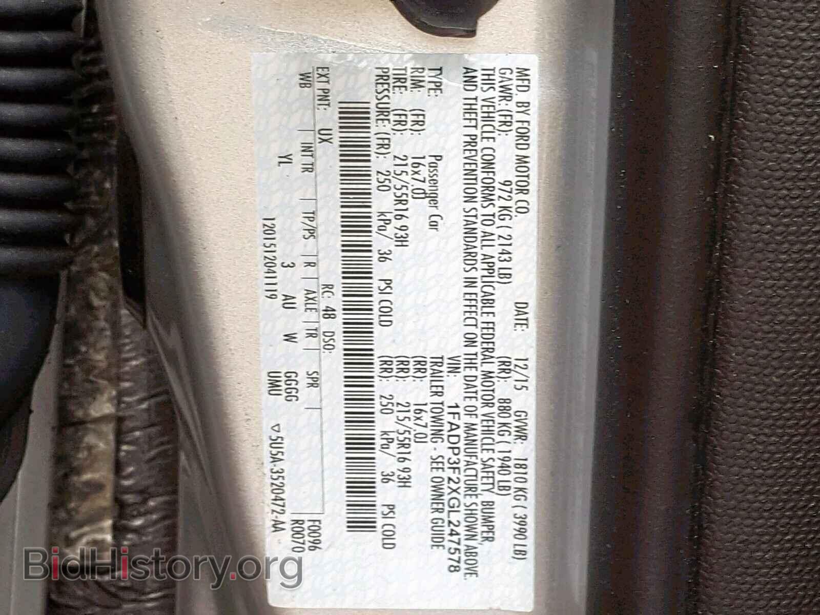 2016 FORD FOCUS SE - VIN: 1FADP3F2XGL247578 - Фото 10