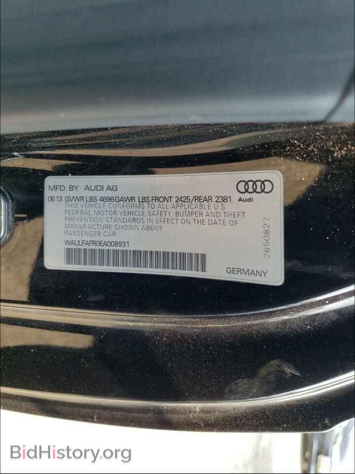2014 AUDI A5 - VIN: WAULFAFR0EA008931 - Фото 10