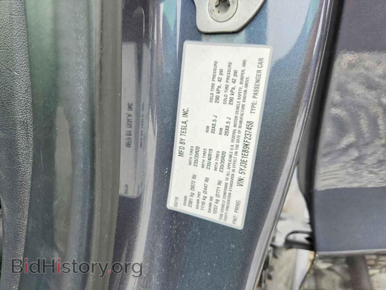 2019 TESLA MODEL 3 - VIN: 5YJ3E1EB9KF237458 - Photo 13