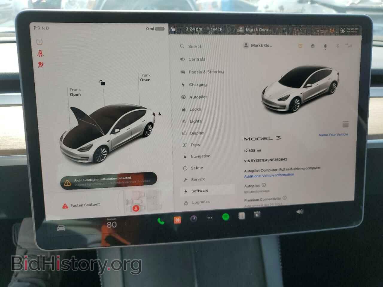 2022 TESLA MODEL 3 - VIN: 5YJ3E1EA9NF360642 - Photo 9
