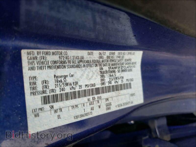 2012 Ford FOCUS (VIN 1FAHP3F27CL470110) — фото 10 из 10