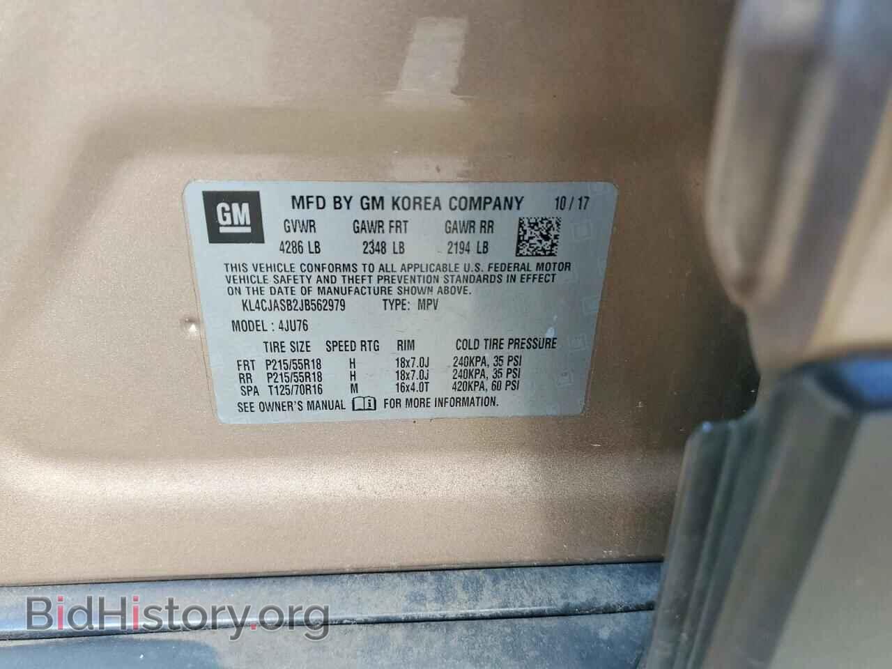 2018 BUICK ENCORE - VIN: KL4CJASB2JB562979 - Фото 13