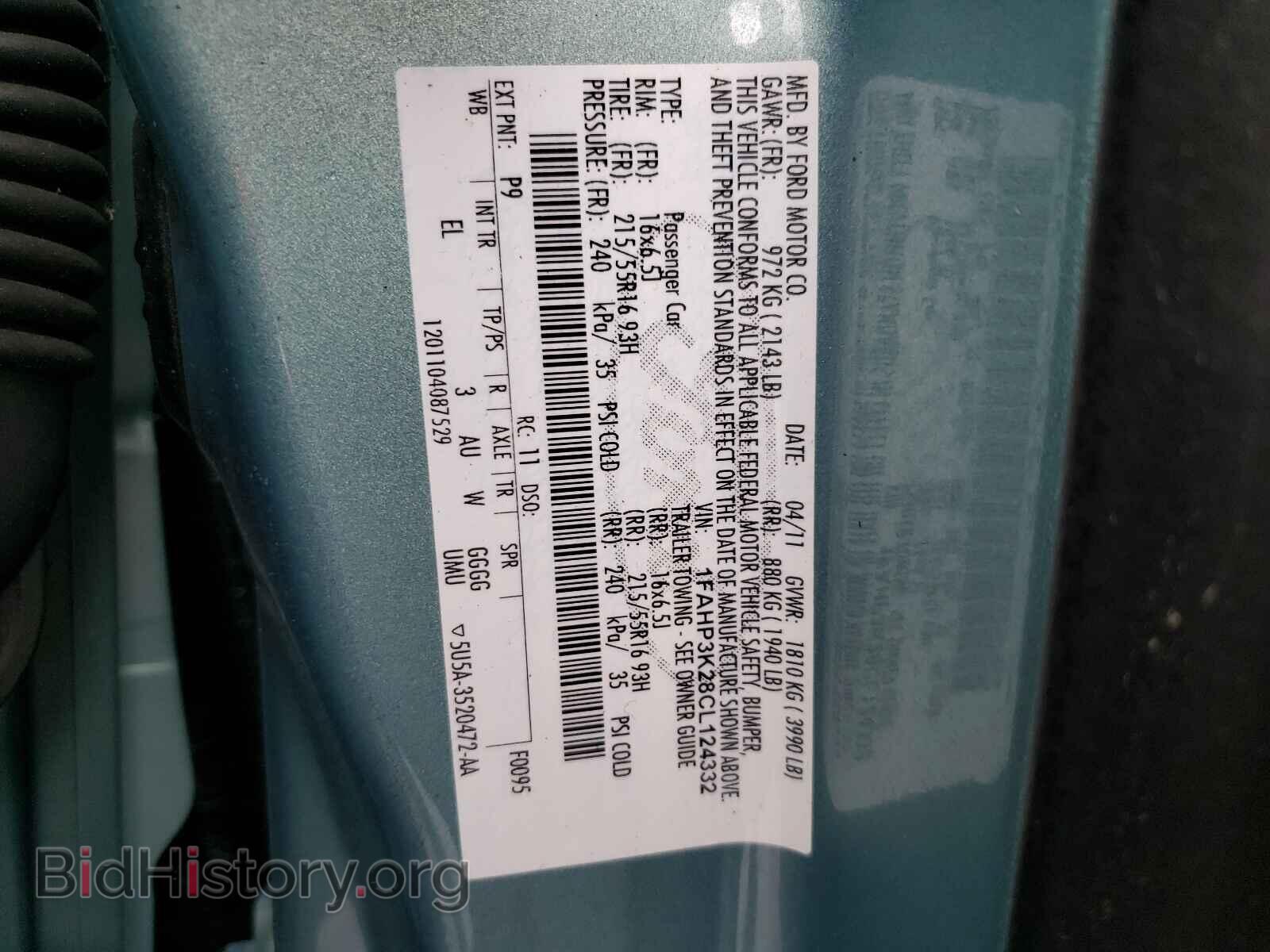 2012 FORD FOCUS - VIN: 1FAHP3K28CL124332 - Photo 10