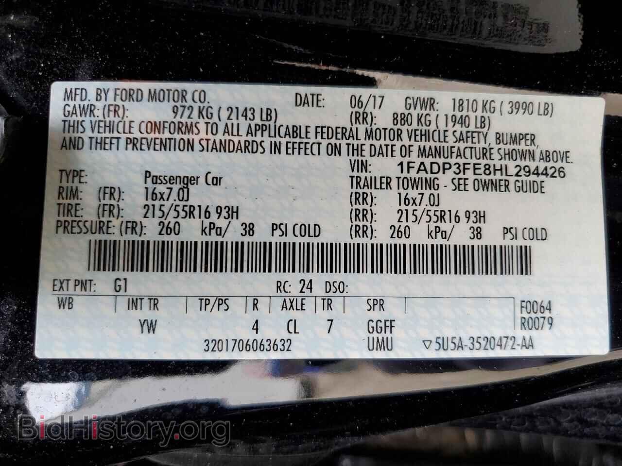 2017 FORD FOCUS - VIN: 1FADP3FE8HL294426 - Фото 12