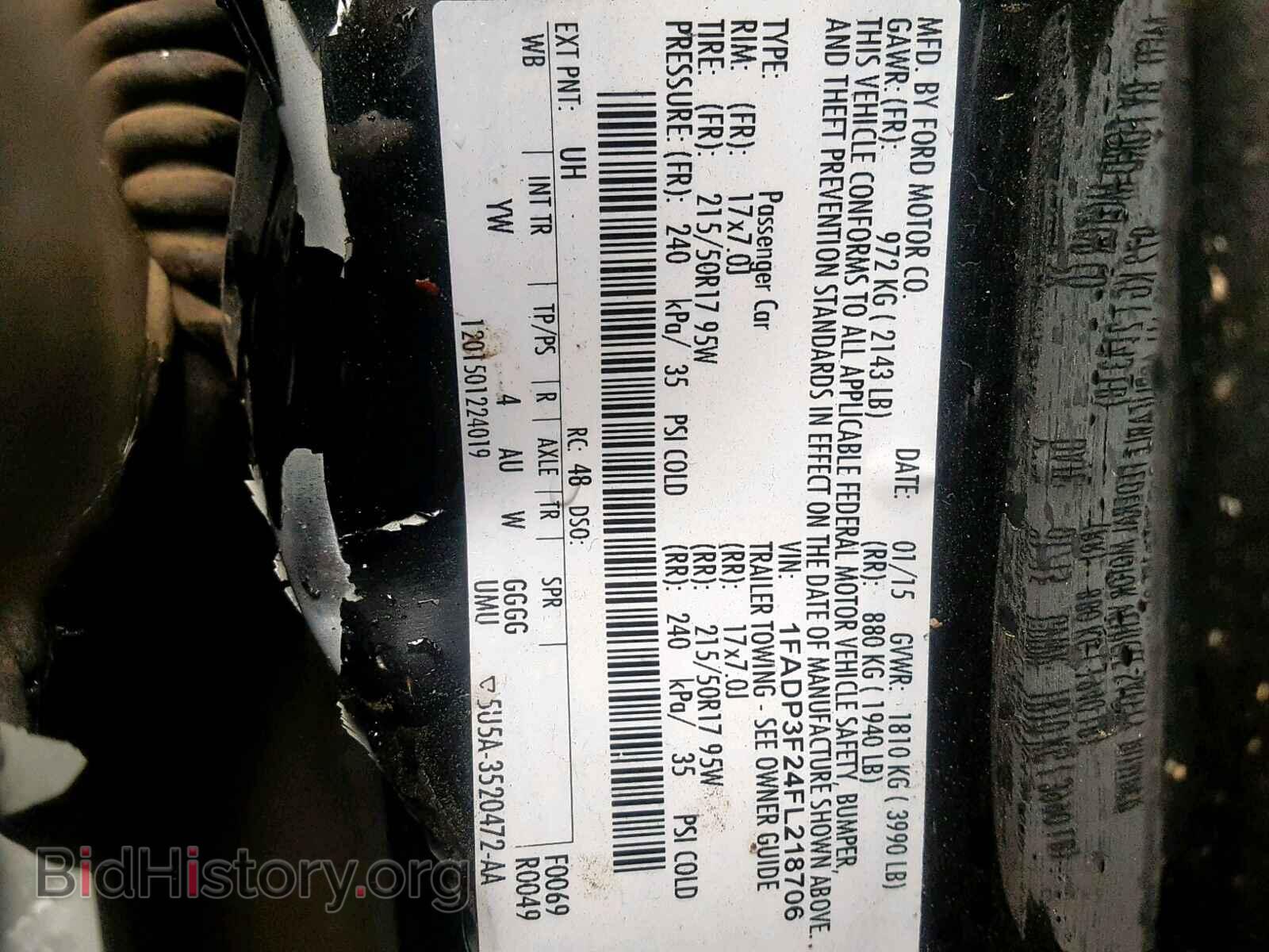 2015 FORD FOCUS SE - VIN: 1FADP3F24FL218706 - Фото 10
