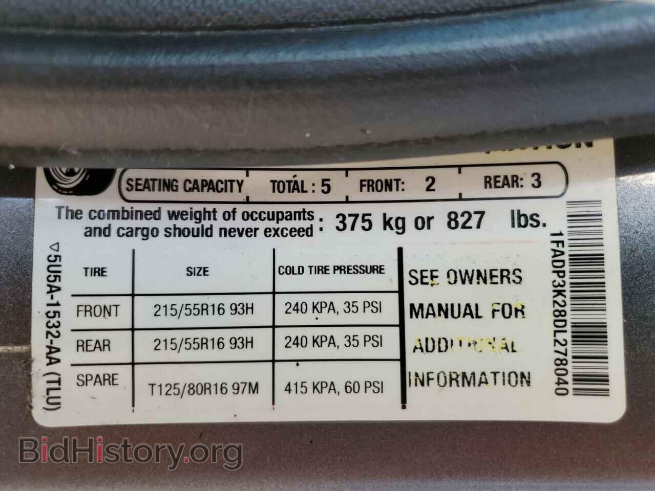 2013 FORD FOCUS - VIN: 1FADP3K28DL278040 - Фото 12