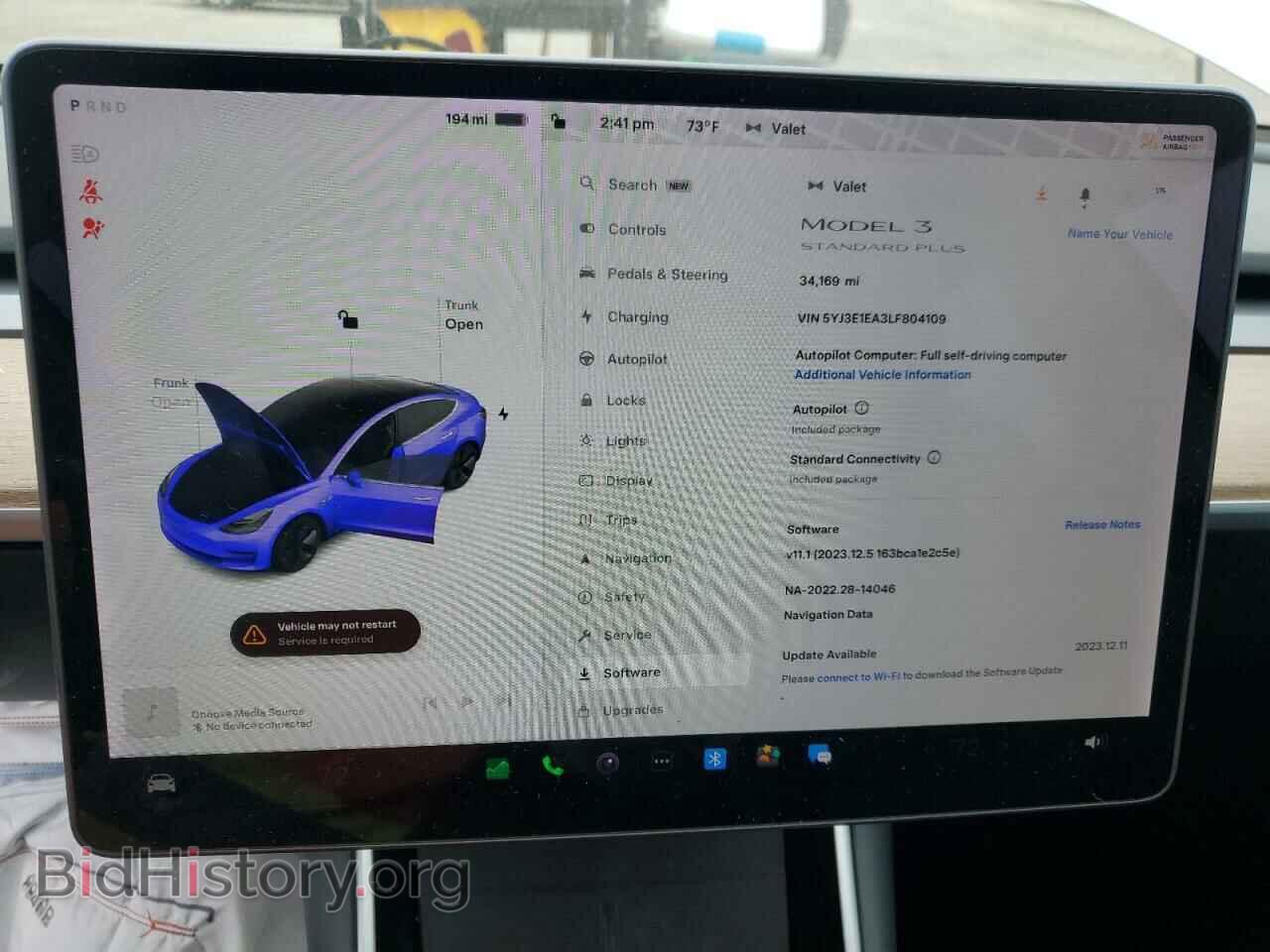 2020 TESLA MODEL 3 - VIN: 5YJ3E1EA3LF804109 - Фото 9