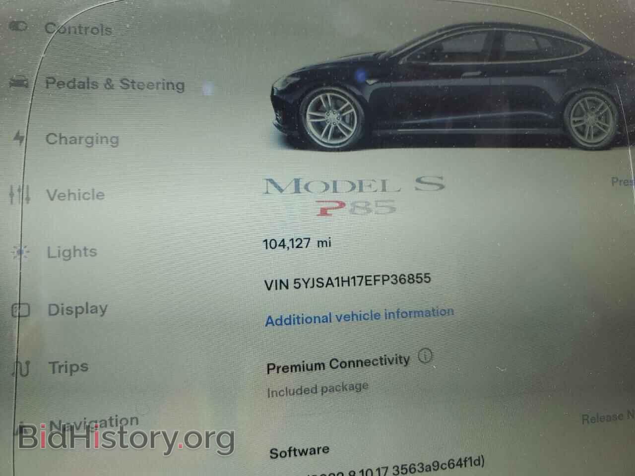 2014 TESLA MODEL S - VIN: 5YJSA1H17EFP36855 - Фото 9