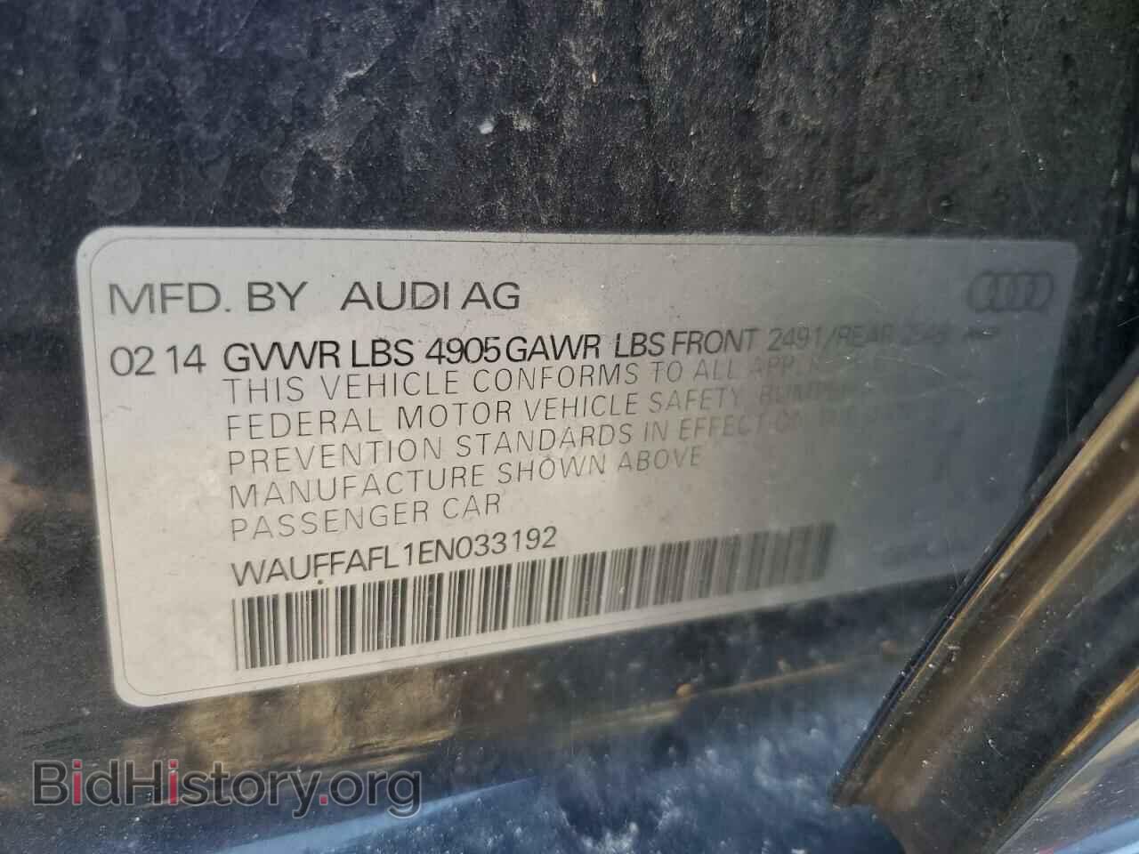 2014 AUDI A4 - VIN: WAUFFAFL1EN033192 - Фото 12