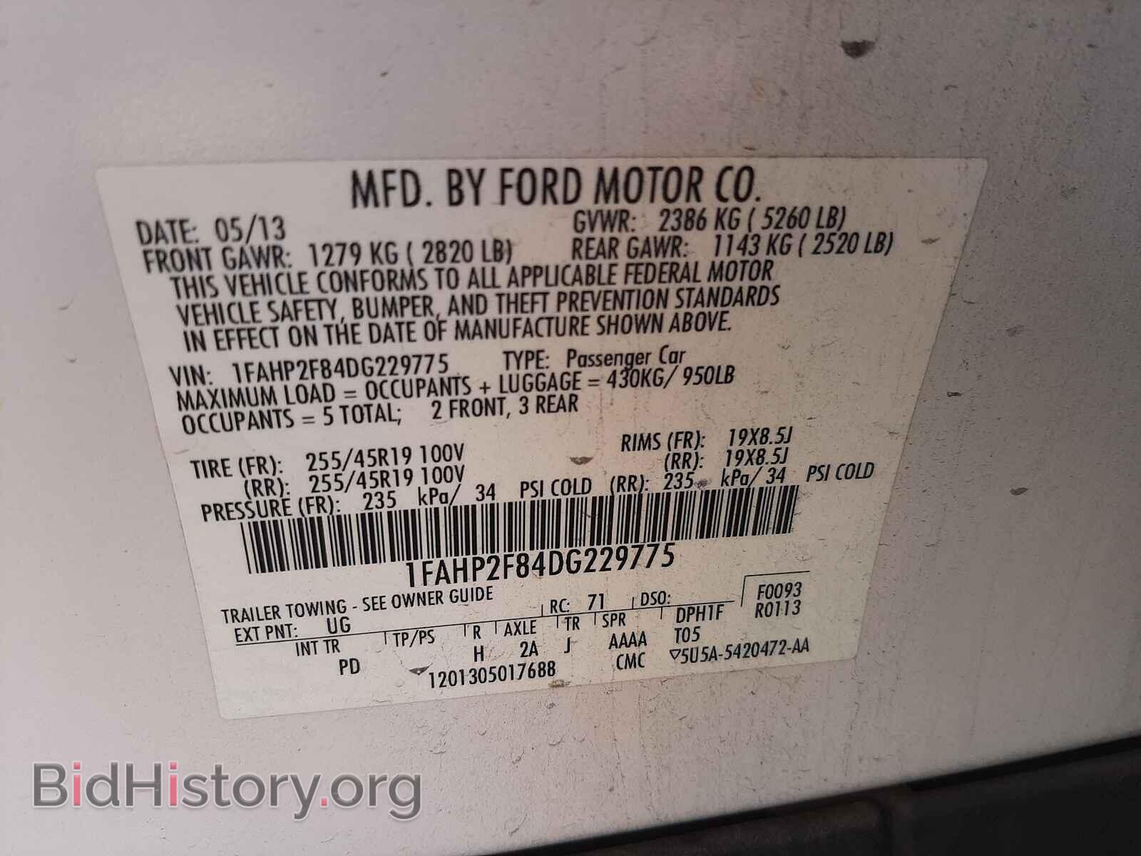 2013 FORD TAURUS - VIN: 1FAHP2F84DG229775 - Photo 10