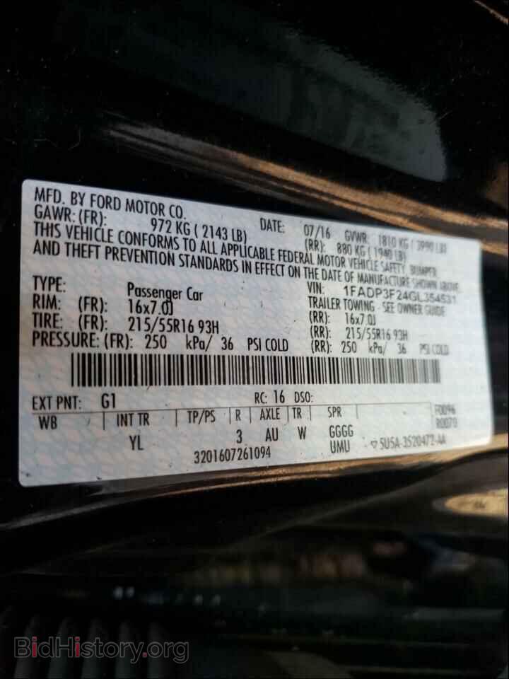 2016 FORD FOCUS - VIN: 1FADP3F24GL354531 - Photo 10