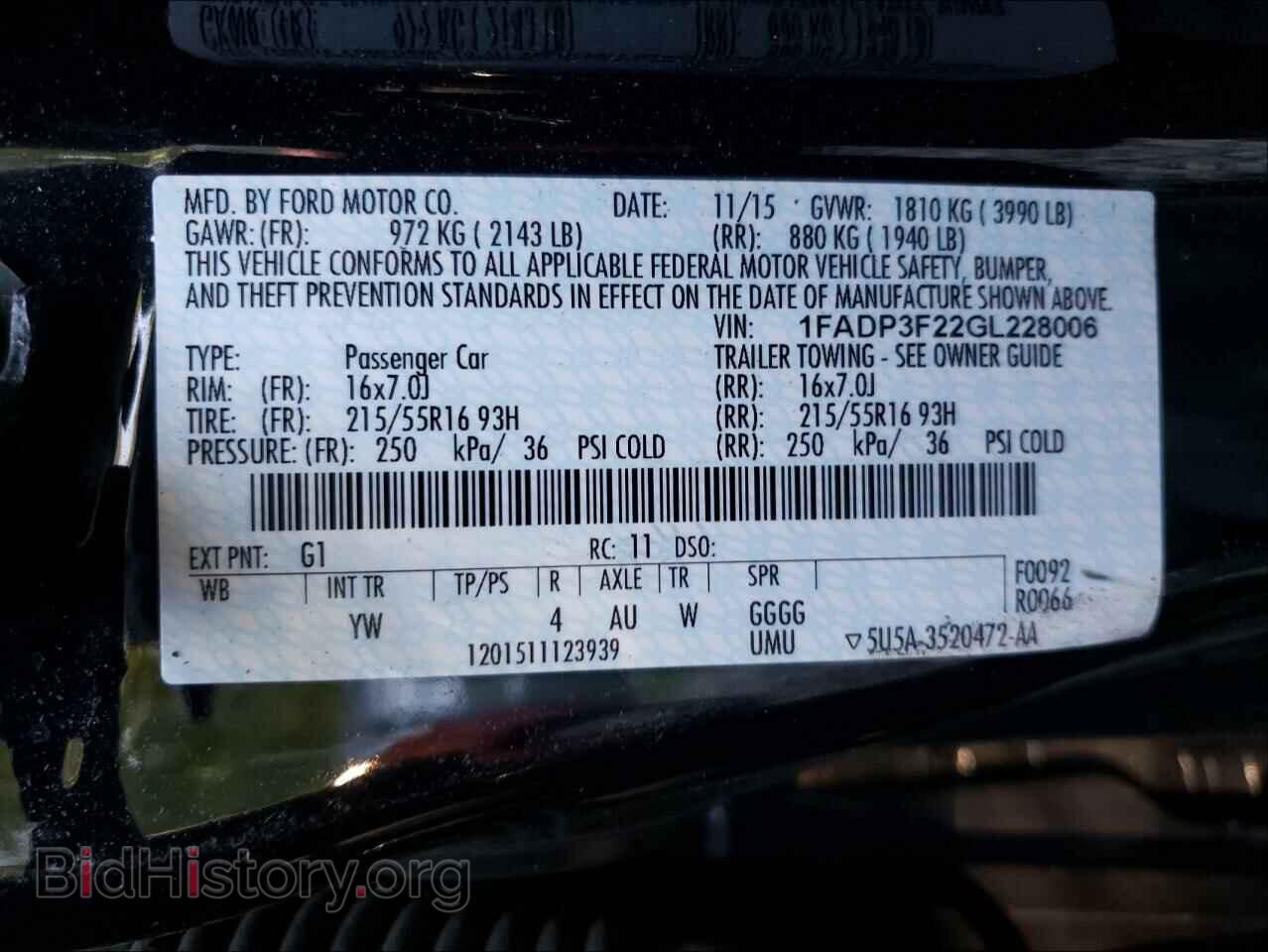 2016 FORD FOCUS - VIN: 1FADP3F22GL228006 - Photo 9