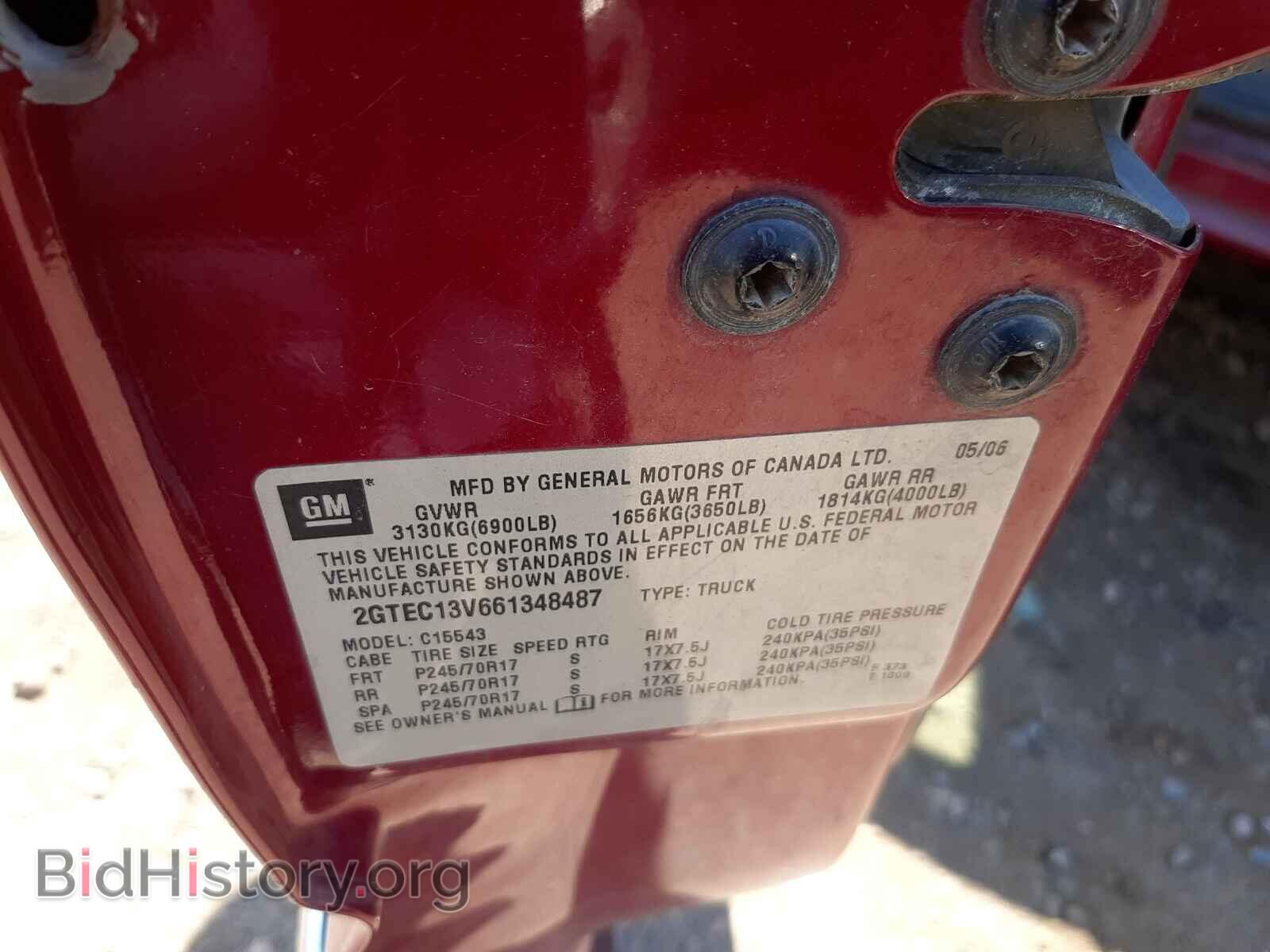 2006 GMC SIERRA - VIN: 2GTEC13V661348487 - Фото 10