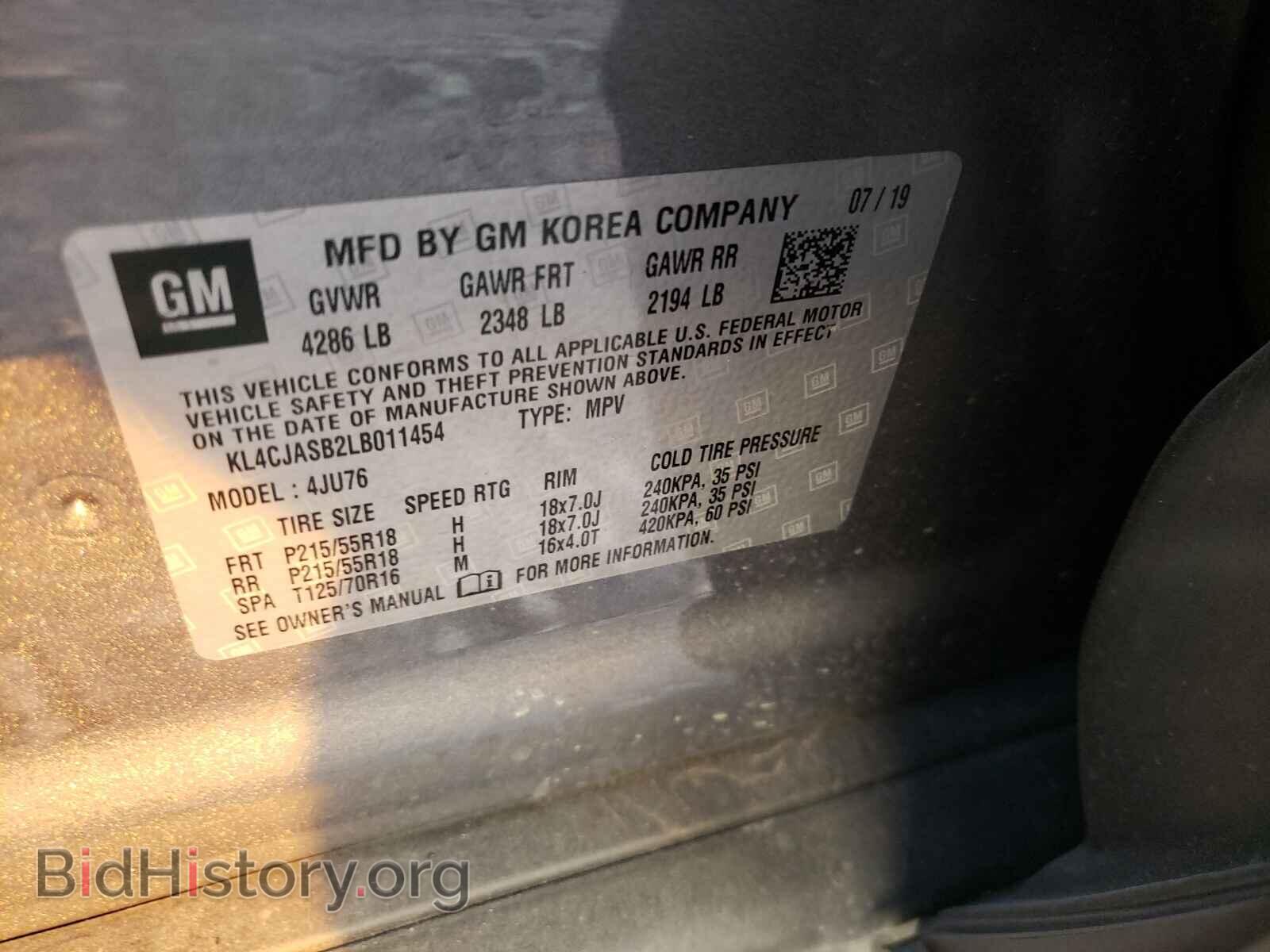 2020 BUICK ENCORE - VIN: KL4CJASB2LB011454 - Photo 10