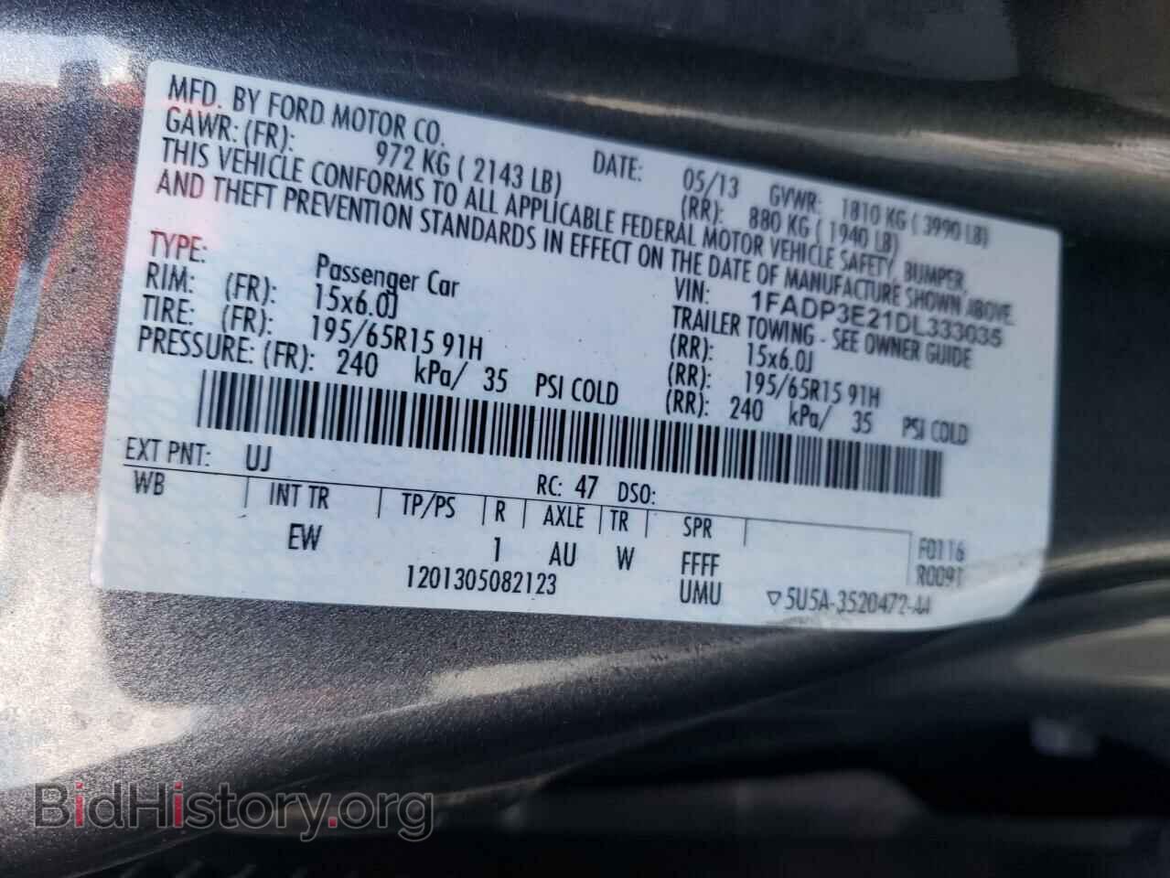 2013 FORD FOCUS - VIN: 1FADP3E21DL333035 - Photo 10