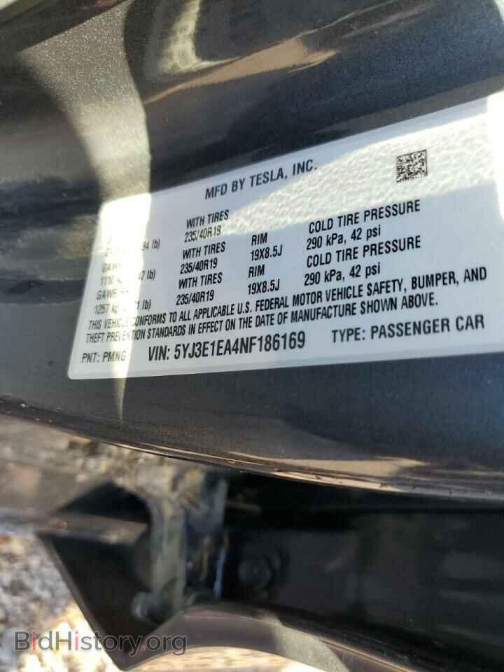 2022 TESLA MODEL 3 - VIN: 5YJ3E1EA4NF186169 - Фото 10