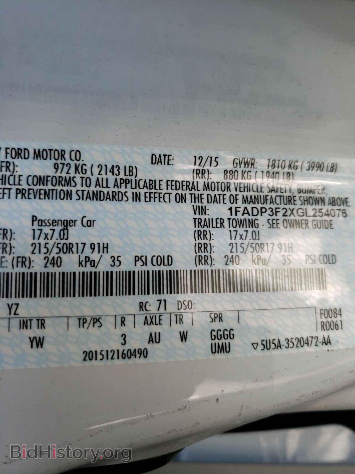 2016 FORD FOCUS - VIN: 1FADP3F2XGL254076 - Photo 10