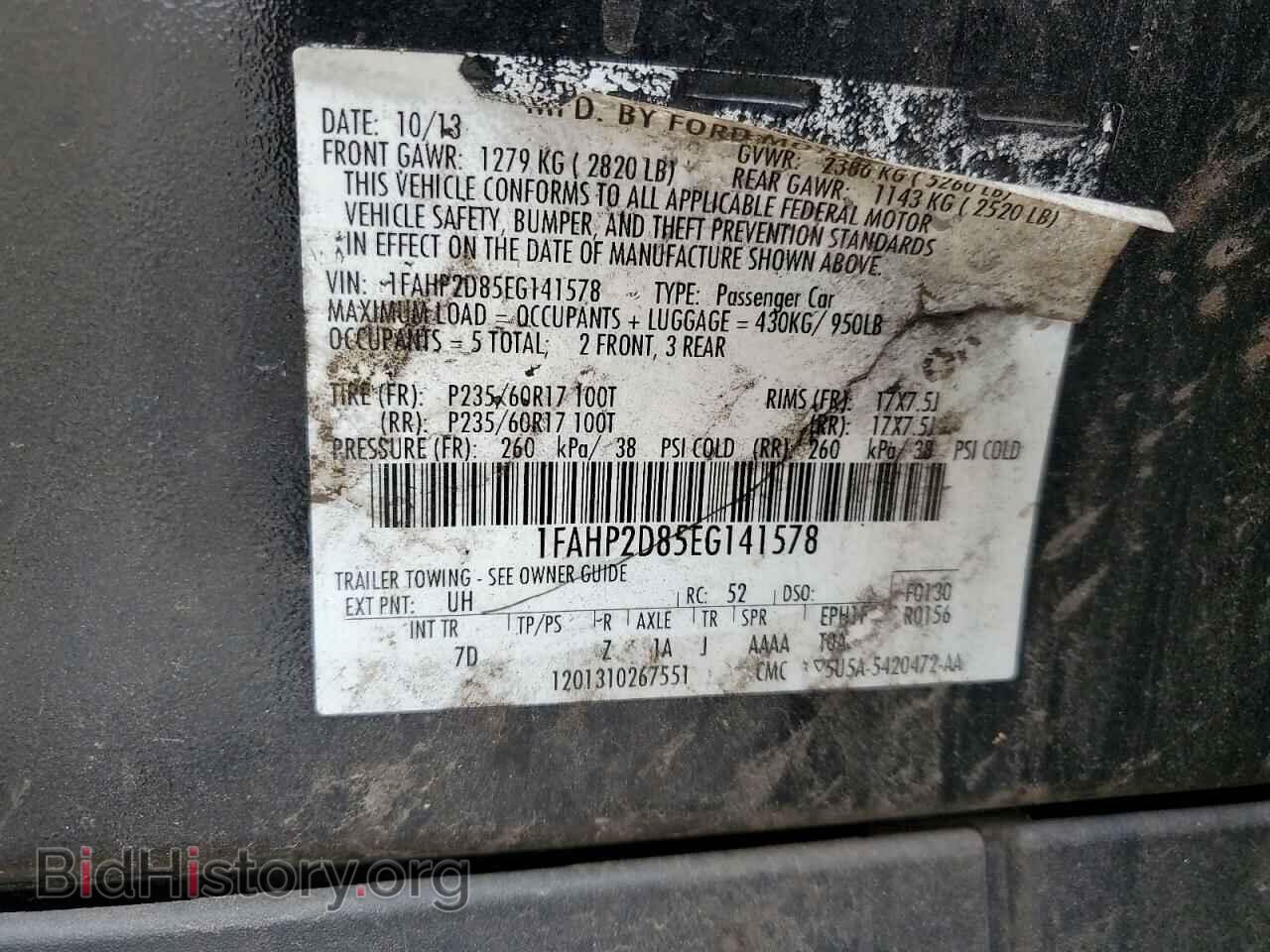 2014 FORD TAURUS - VIN: 1FAHP2D85EG141578 - Photo 12