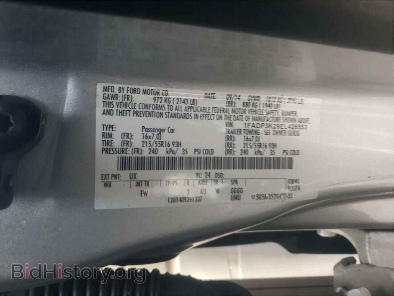 2014 FORD FOCUS - VIN: 1FADP3K29EL426553 - Photo 10