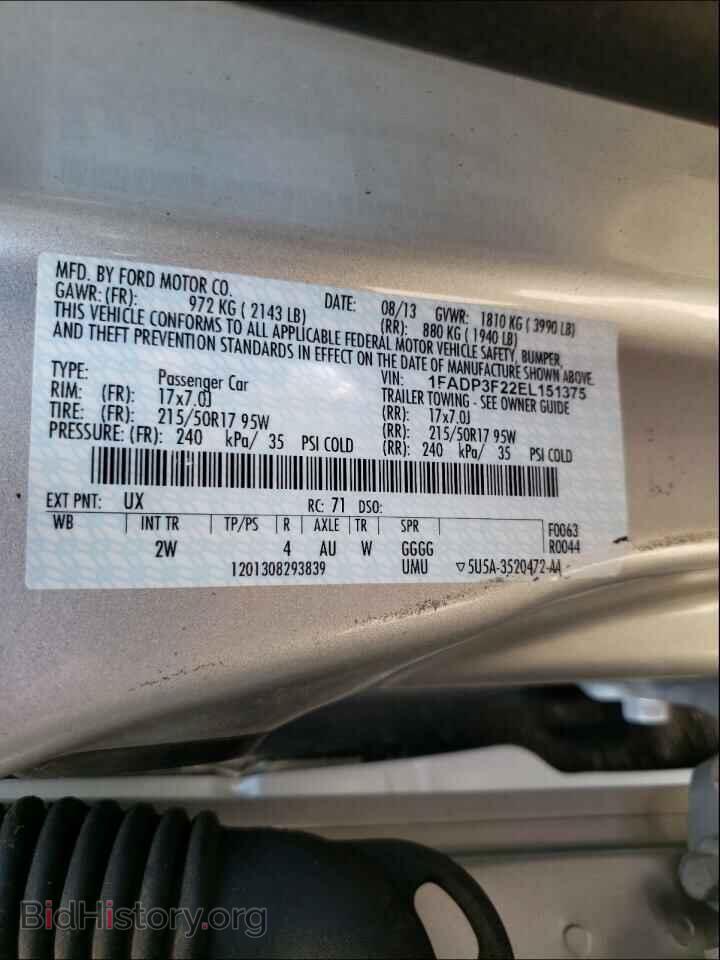 2014 FORD FOCUS - VIN: 1FADP3F22EL151375 - Photo 10