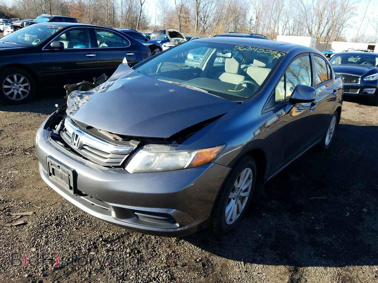 2012 HONDA CIVIC - VIN: 2HGFB2F83CH309671 - Фото 2