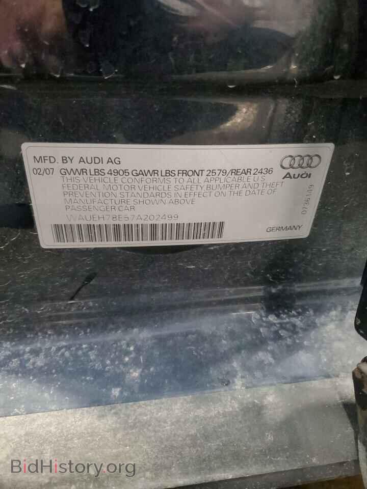 2007 AUDI A4 - VIN: WAUEH78E57A202499 - Фото 12