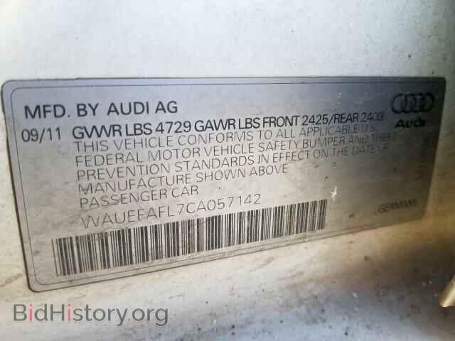 2012 AUDI A4 - VIN: WAUEFAFL7CA057142 - Photo 10