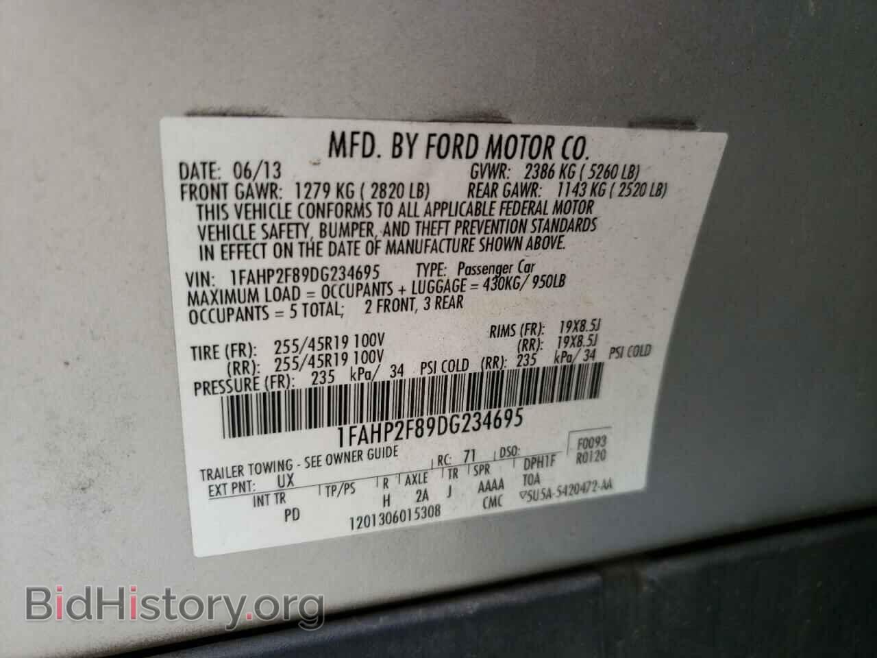 2013 FORD TAURUS - VIN: 1FAHP2F89DG234695 - Photo 10