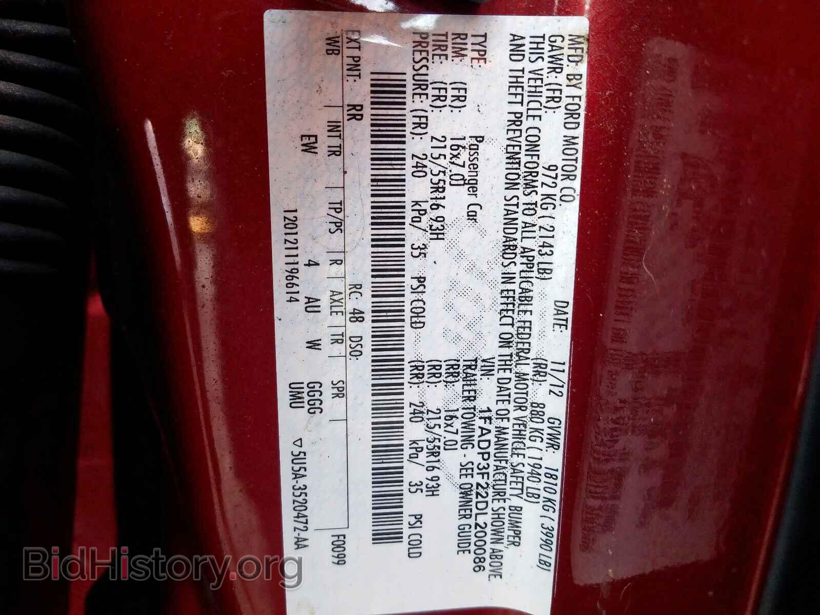 2013 FORD FOCUS SE - VIN: 1FADP3F22DL200086 - Фото 10