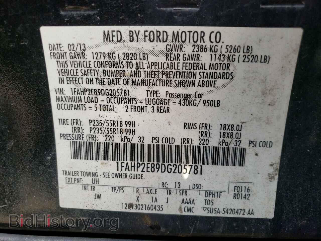 2013 FORD TAURUS - VIN: 1FAHP2E89DG205781 - Photo 10