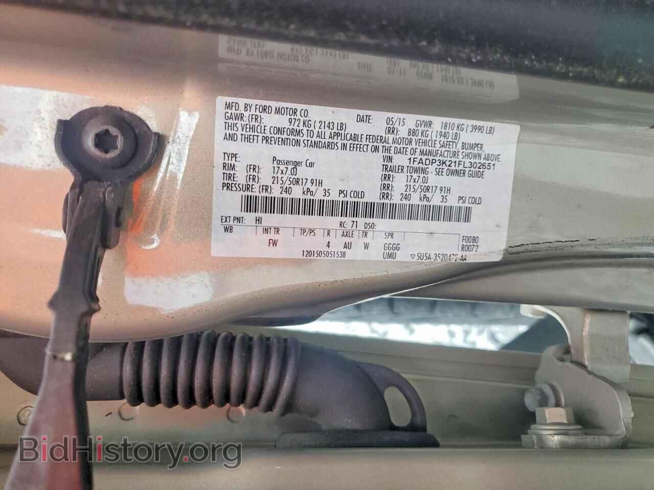 2015 FORD FOCUS - VIN: 1FADP3K21FL302651 - Фото 12