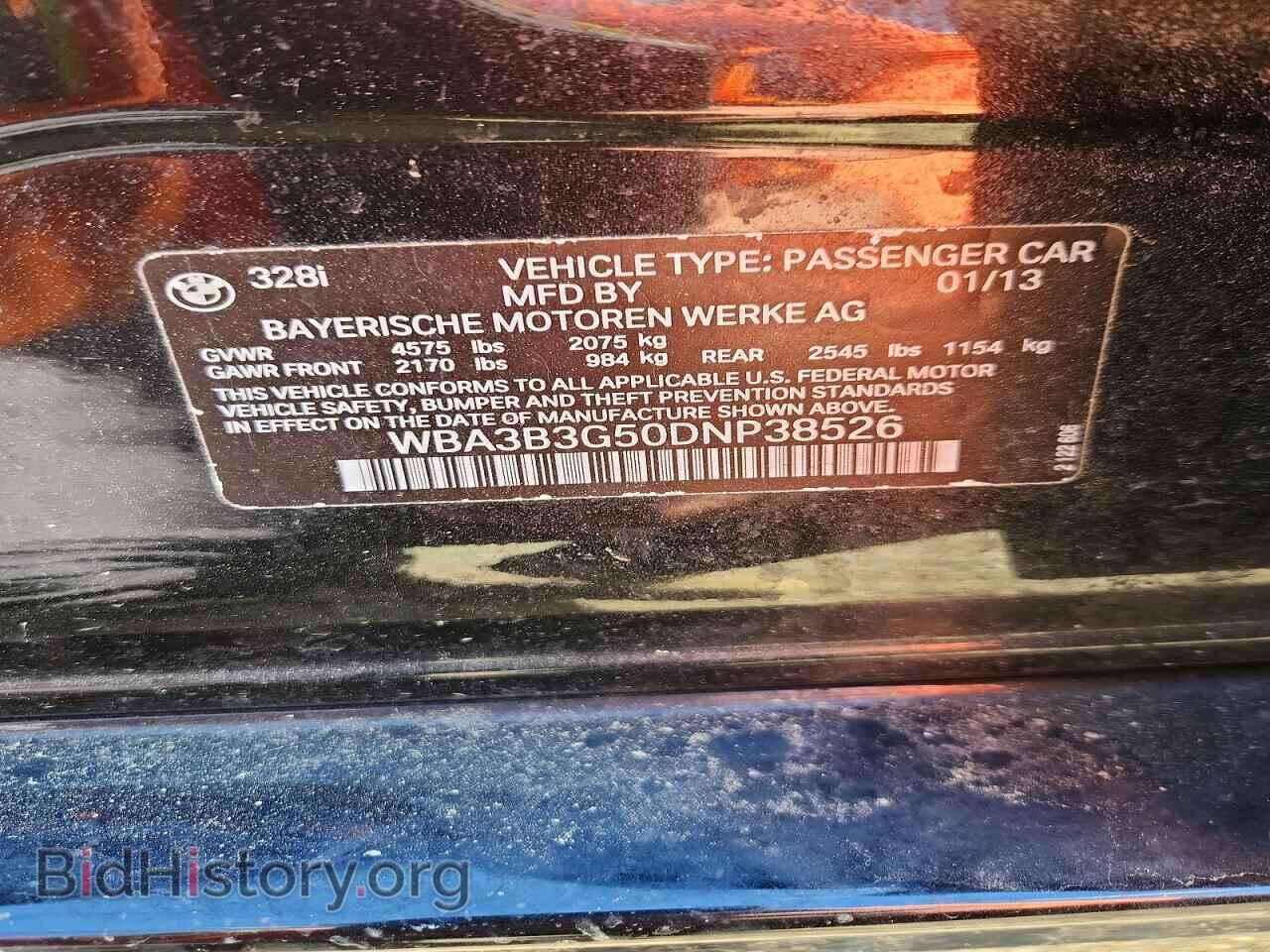 2013 BMW 3 SERIES - VIN: WBA3B3G50DNP38526 - Фото 12