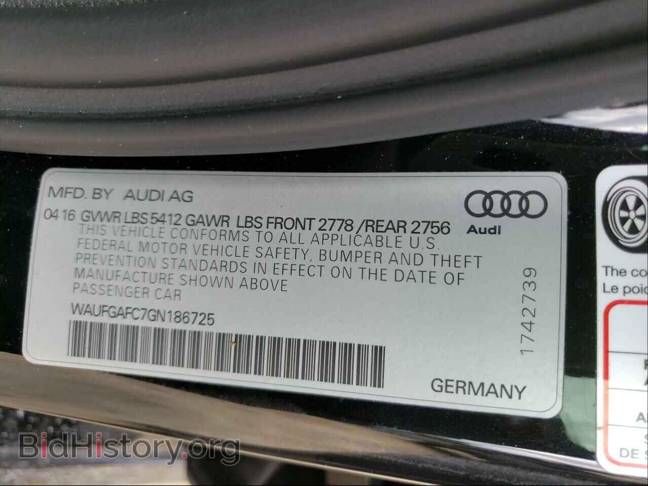 2016 AUDI A6 - VIN: WAUFGAFC7GN186725 - Фото 10